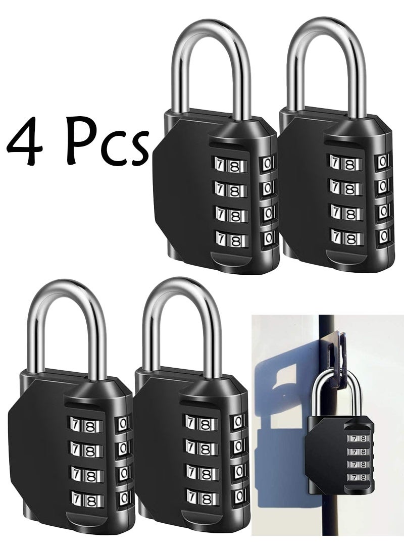4 قطعة واحدة كلمة السر قفل ، قفل الأمتعة 4 بت في الهواء الطلق للماء قفل - Image 1
